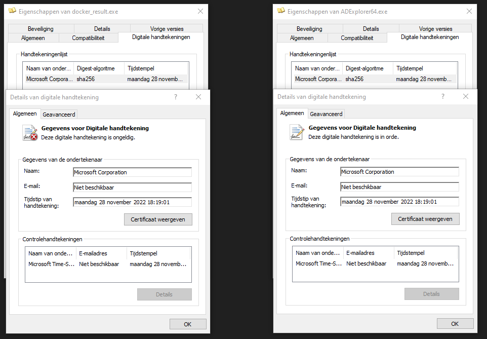 Contents directory after running script